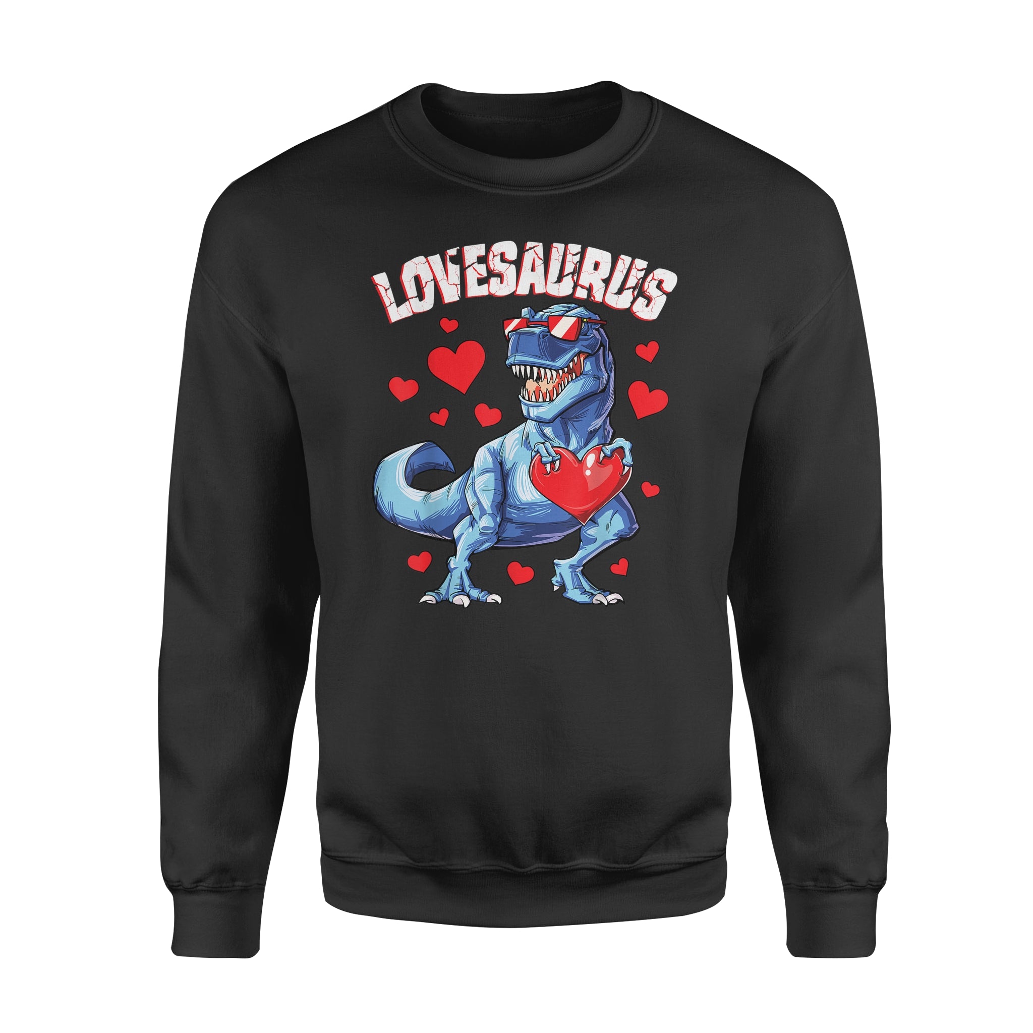 Valentines Day Dinosaur Lovesaurus T rex Gifts – Standard Crew Neck Sweatshirt