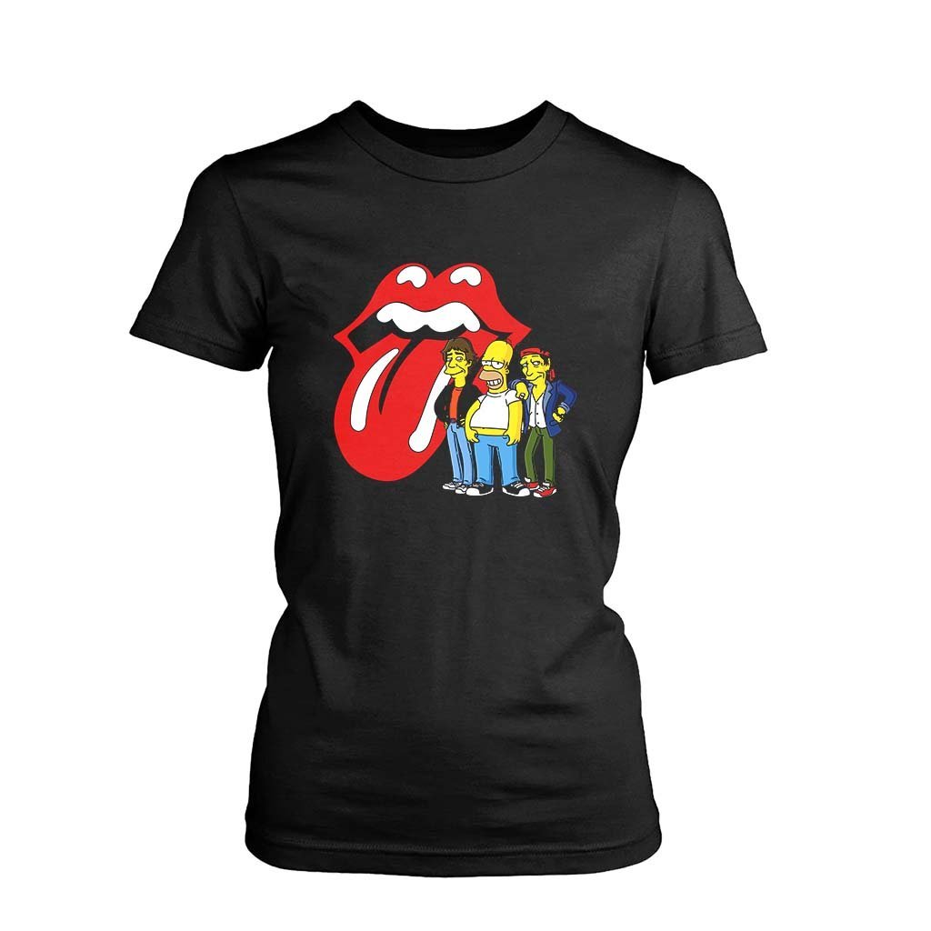 The Simpsons Rolling Stones Logo Women’S T-Shirt