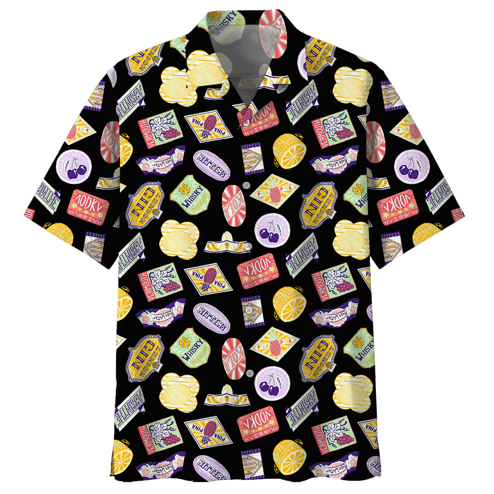 Cocktail Black Amazing Design Unisex Hawaii Shirt For Men And Women Ha75314