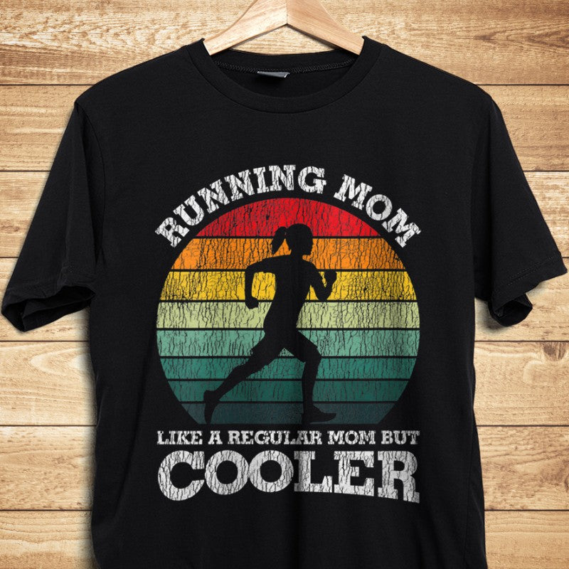 Womens Retro Vintage Running Mom Mother Woman Runner Outdoors Sport  T-Shirt, Gifts For Mom, Mom Shirts, Mother’s Day Gifts, Mama Shirt, Grandma Shirt