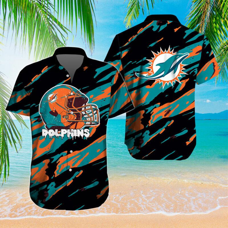 Miami Dolphins Hawaiian Shirts Men Button V10