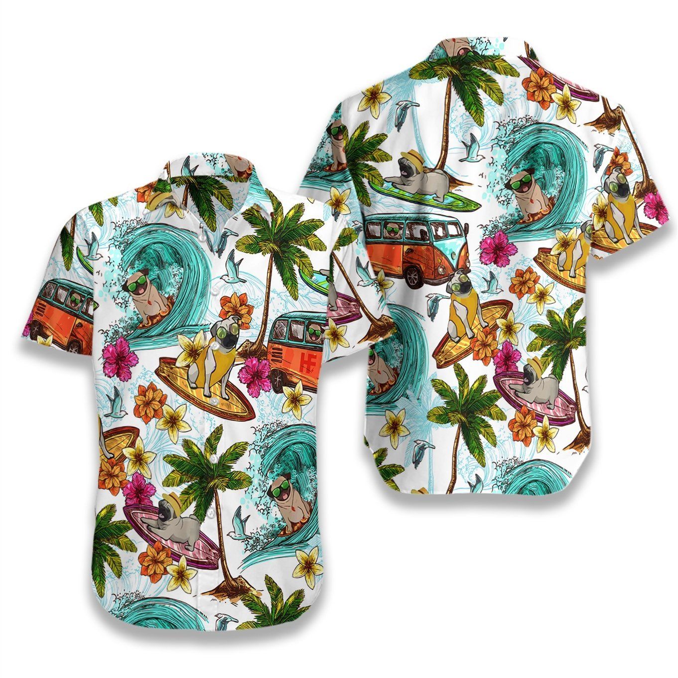 Beach Pugs 2408 Hawaii Shirt Ha105587