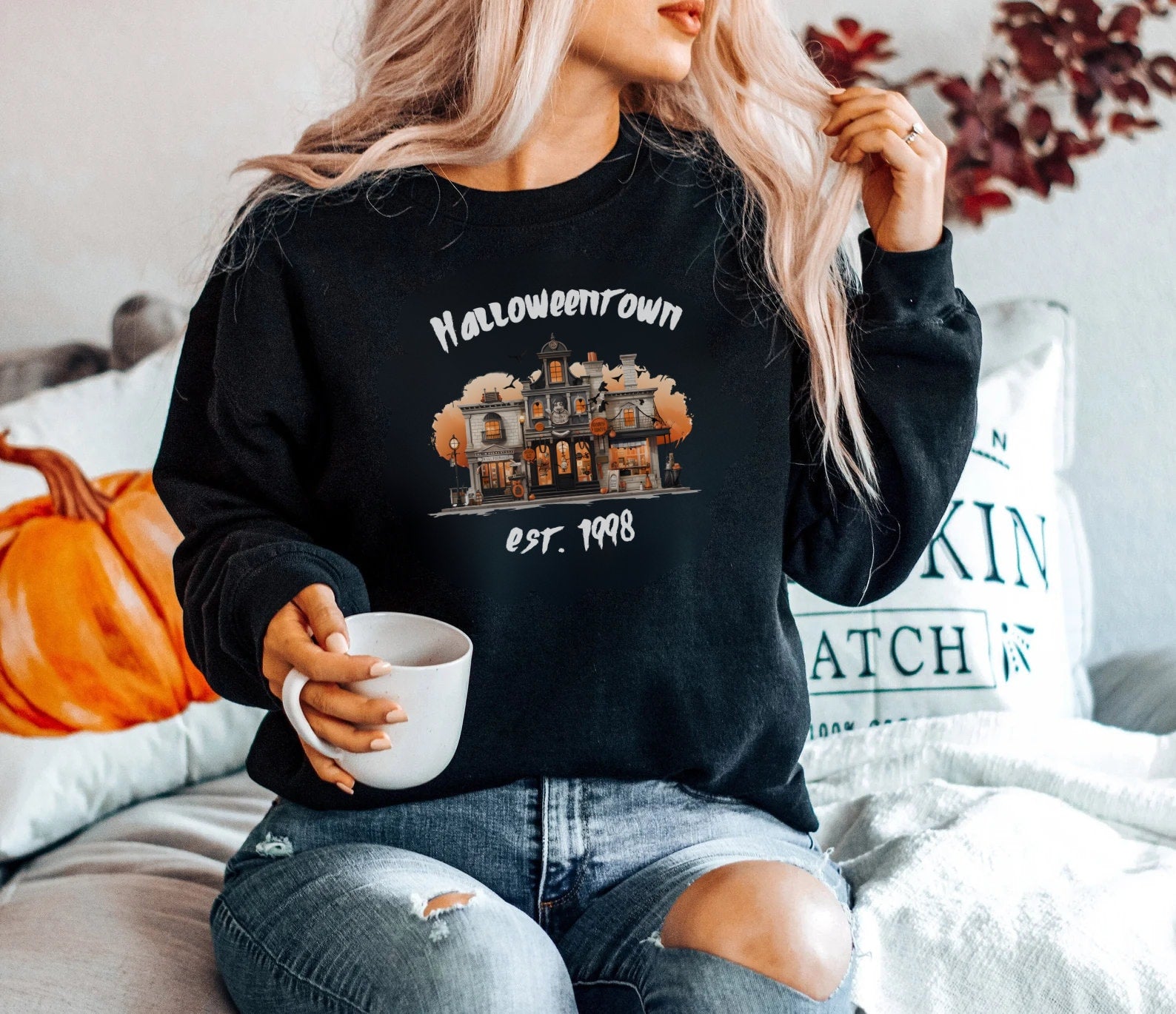 Halloweentown Est 1998 Sweatshirt, Halloweentown University, Vintage Halloween Sweatshirt