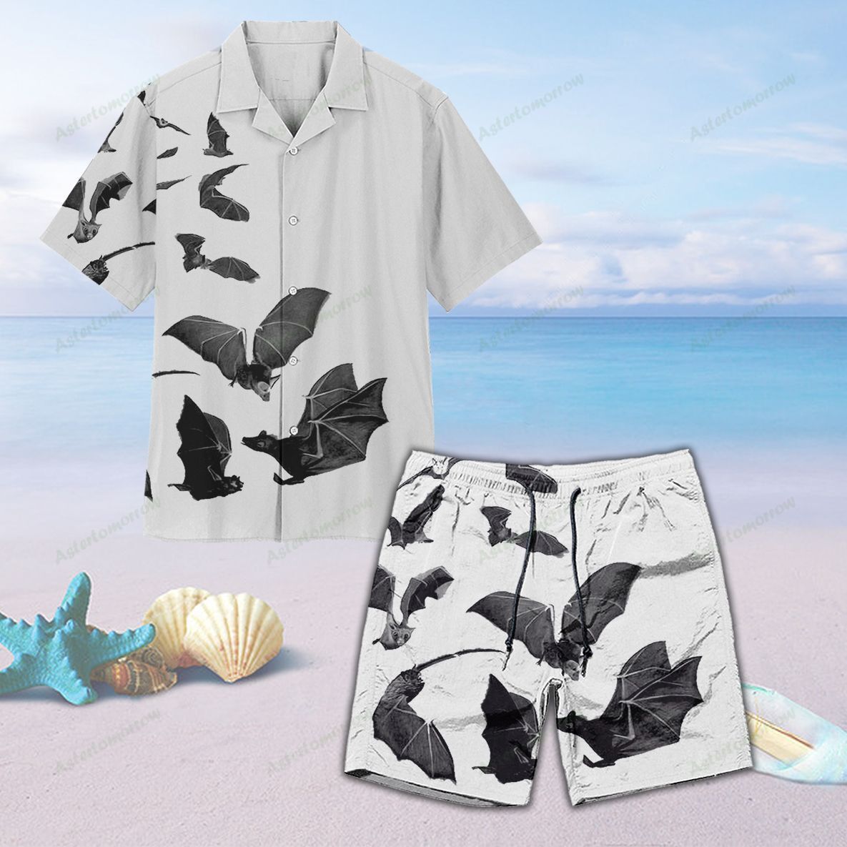 Flying Bats Unisex Hawaiian Shirt Beach Nocturnal Animals Hawaiian Ha20878