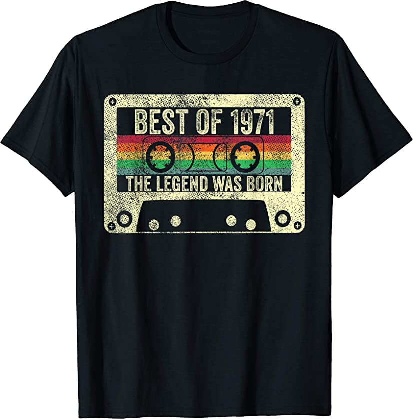 Best Of 1971 50th Birthday Vintage Men Women Retro T-Shirt