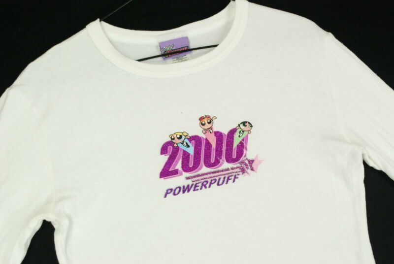 Vintage Y2k Powerpuff Girls 2000 Tv Show Promo T Shirt   Girls L Movie 4609