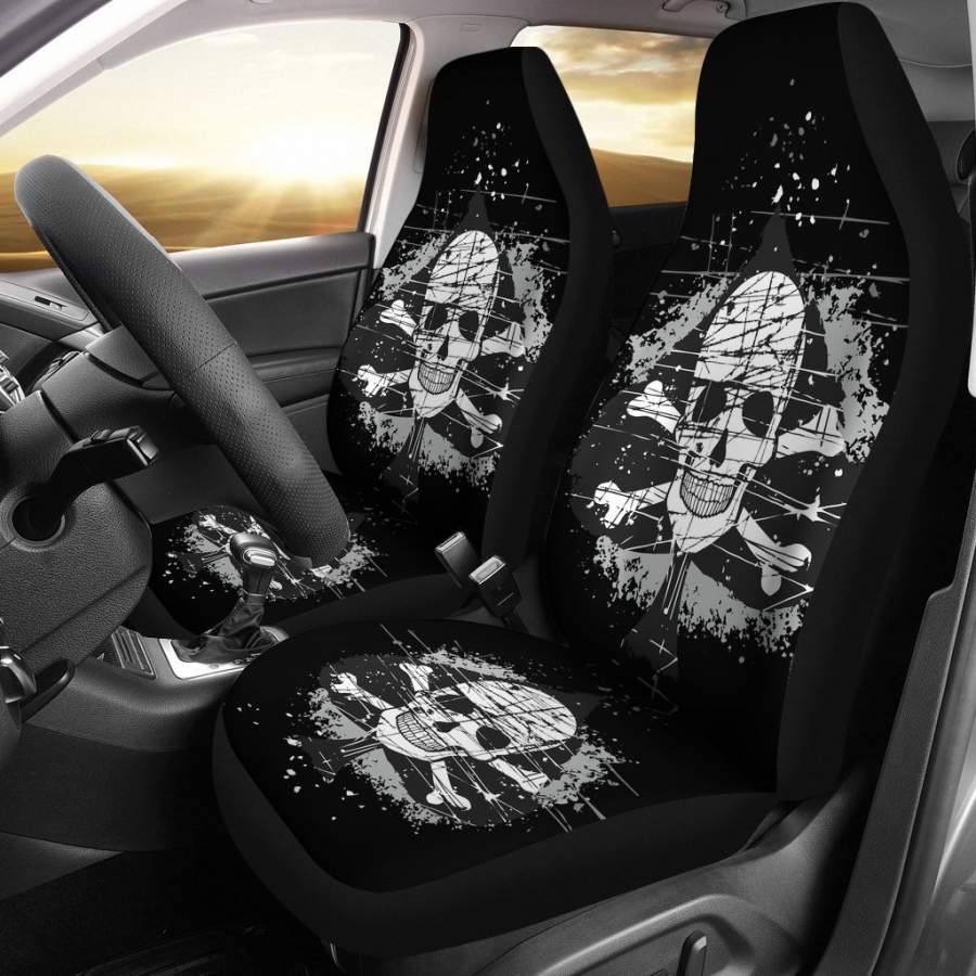 Ace Of Spades With Skull Seat Cover Cars