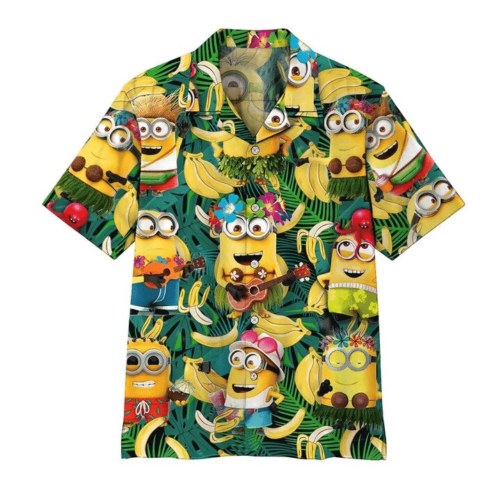 Minions Hawaii Shirt Tropical Vacation Green Amazing Aloha Ha77466