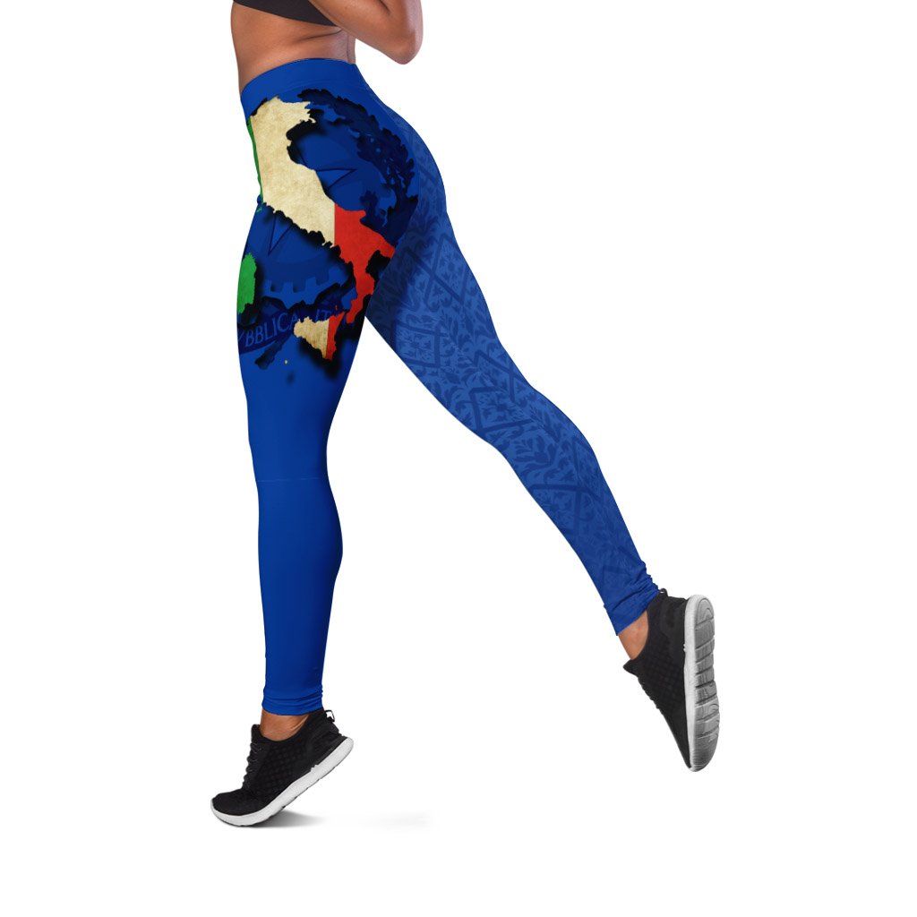 (Custom) Italy Leggings EURO 2020-2021 Flag Map A13