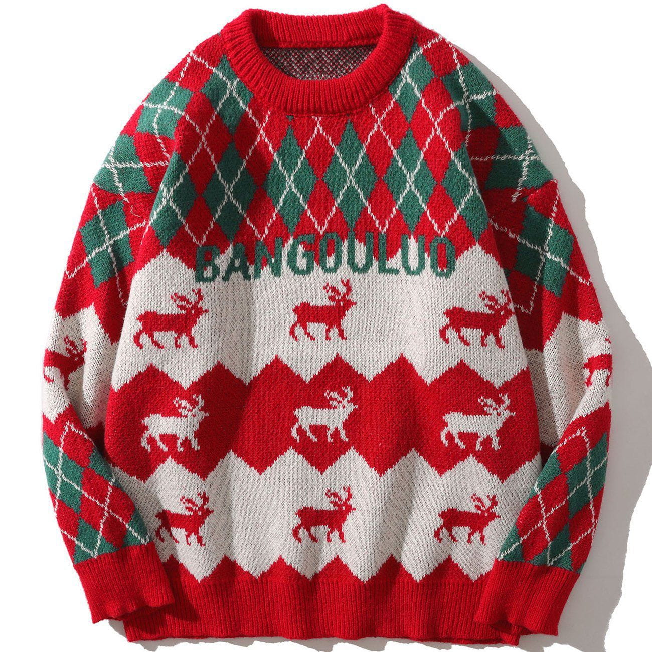 Talishko™ – Christmas Elk Pattern Knit Sweater