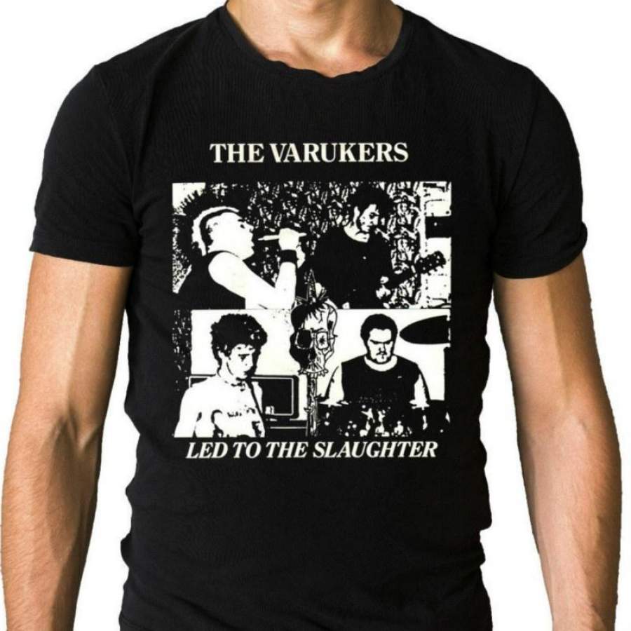 The Varukers Led To The Slaughter 1984 Ep Cover T-Shirt Summer Style Fashion Men Cotton Short Sleeve Tops