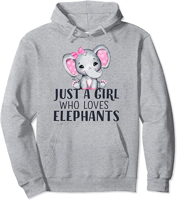 Just A Girl Who Loves Elephants Pullover Hoodie