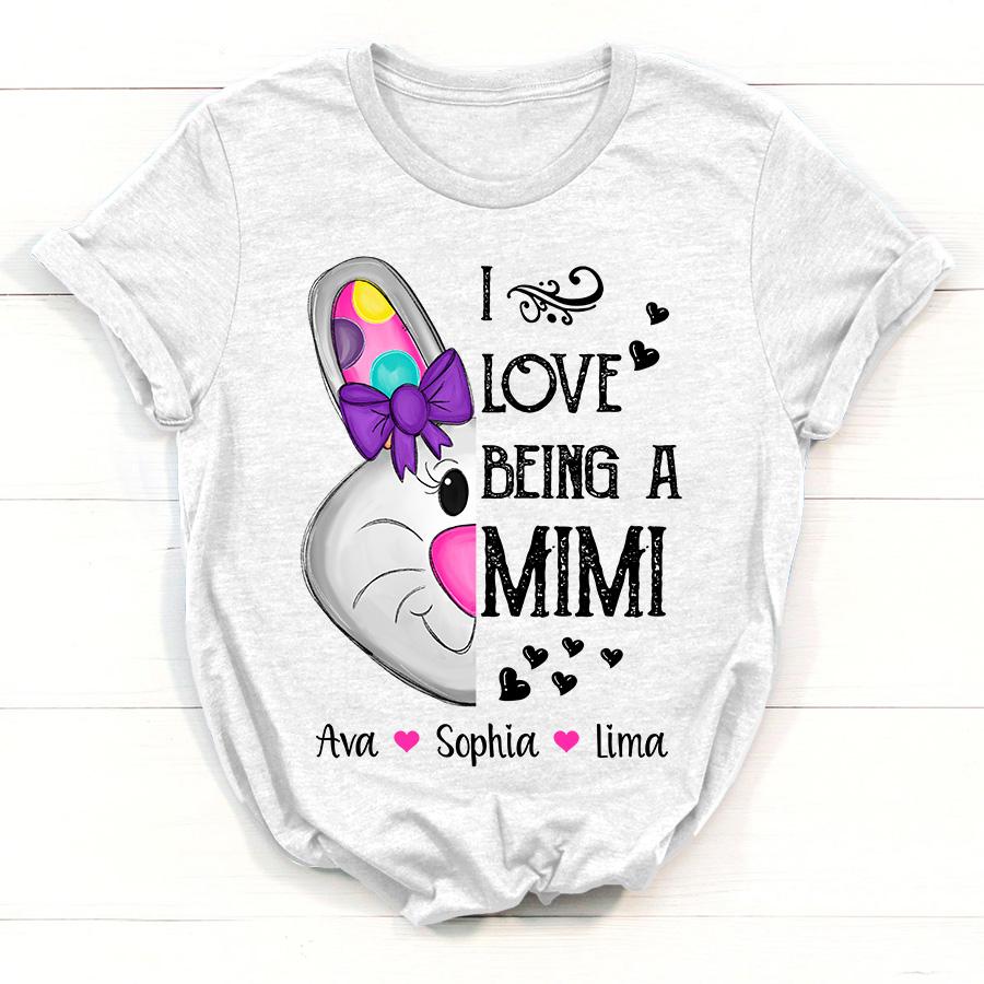 Lovelypod – Personalized Shirt, I Love Being A Mimi Bunny Shirt, Mimi Bunny Gifts For Easter Day Shirt, Mimi Kidnames Shirt