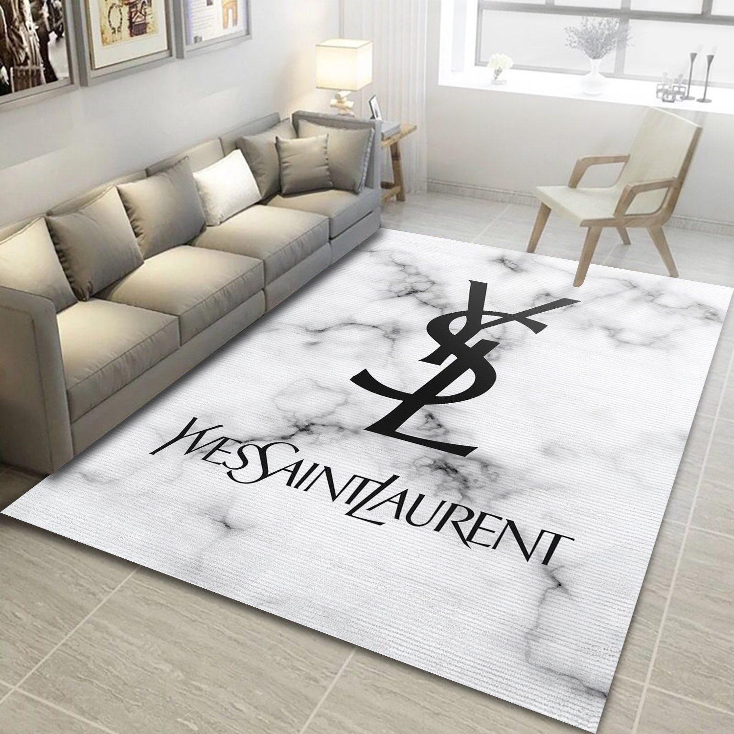 Ysl Yves Saint Laurent Art Rug Bedroom Rug  Home Decor