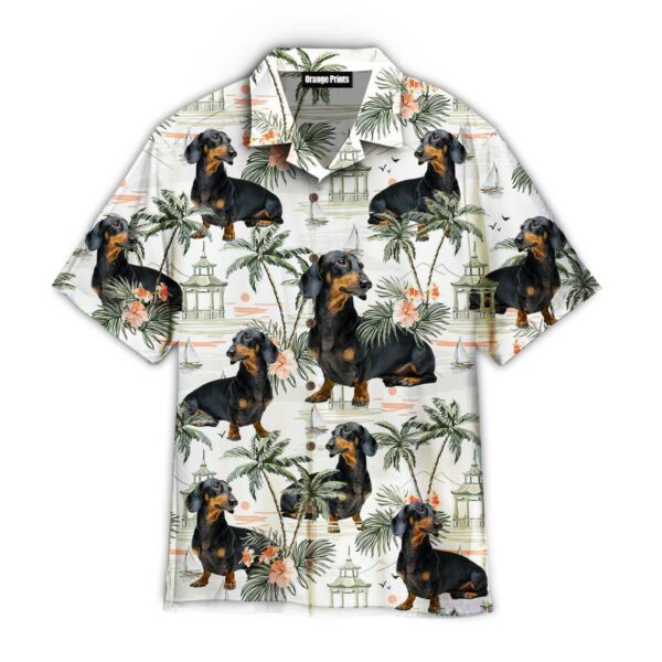 Dachshund Summer Beach Surfing Pattern Hawaii Shirt For Men Women Ha89481