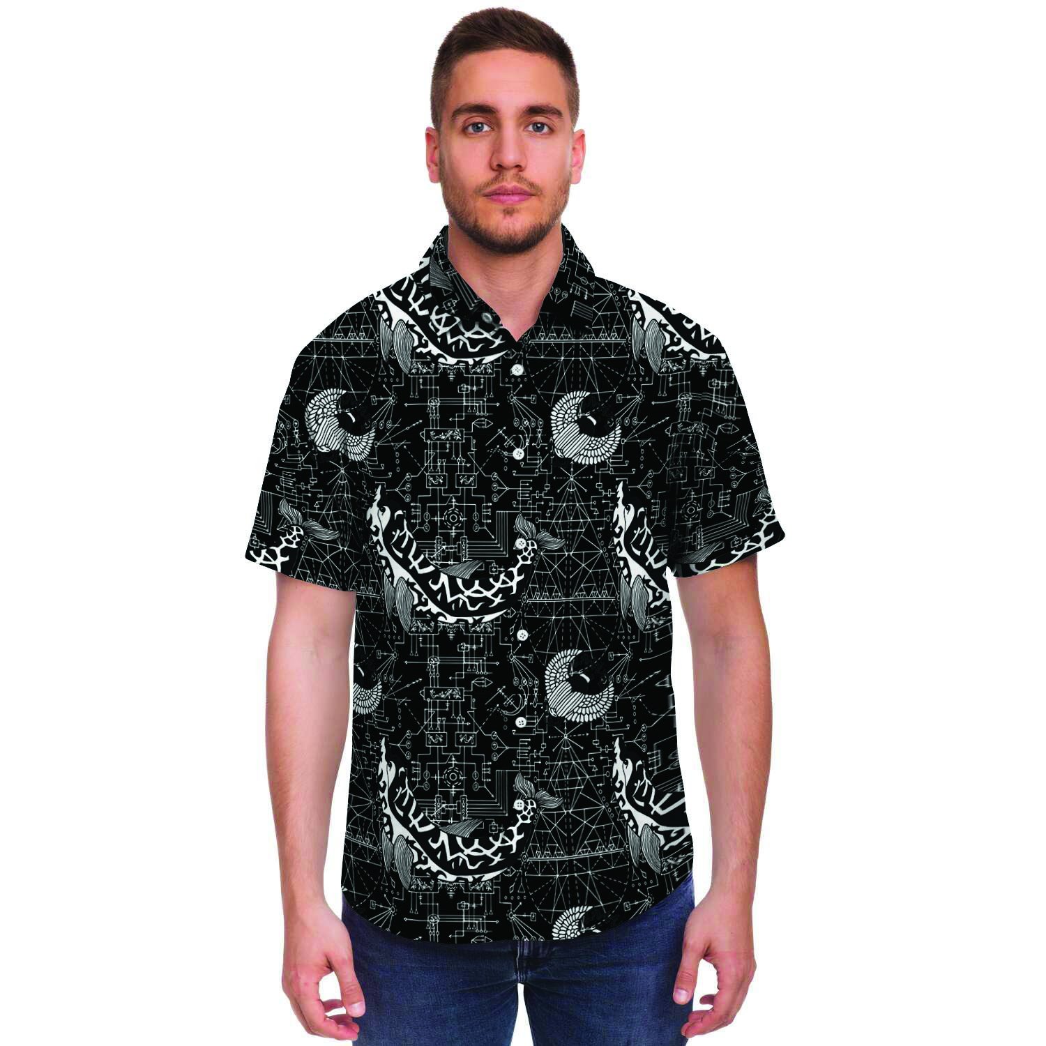 Dolphin Gothic Witch Men’S Short Sleeve Shirt