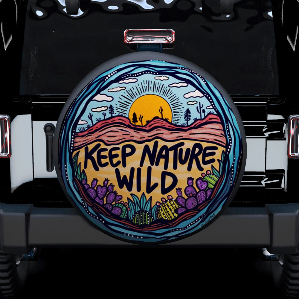 Keep Natural Wild Jeep Car Spare Tire Cover Gift For Campers