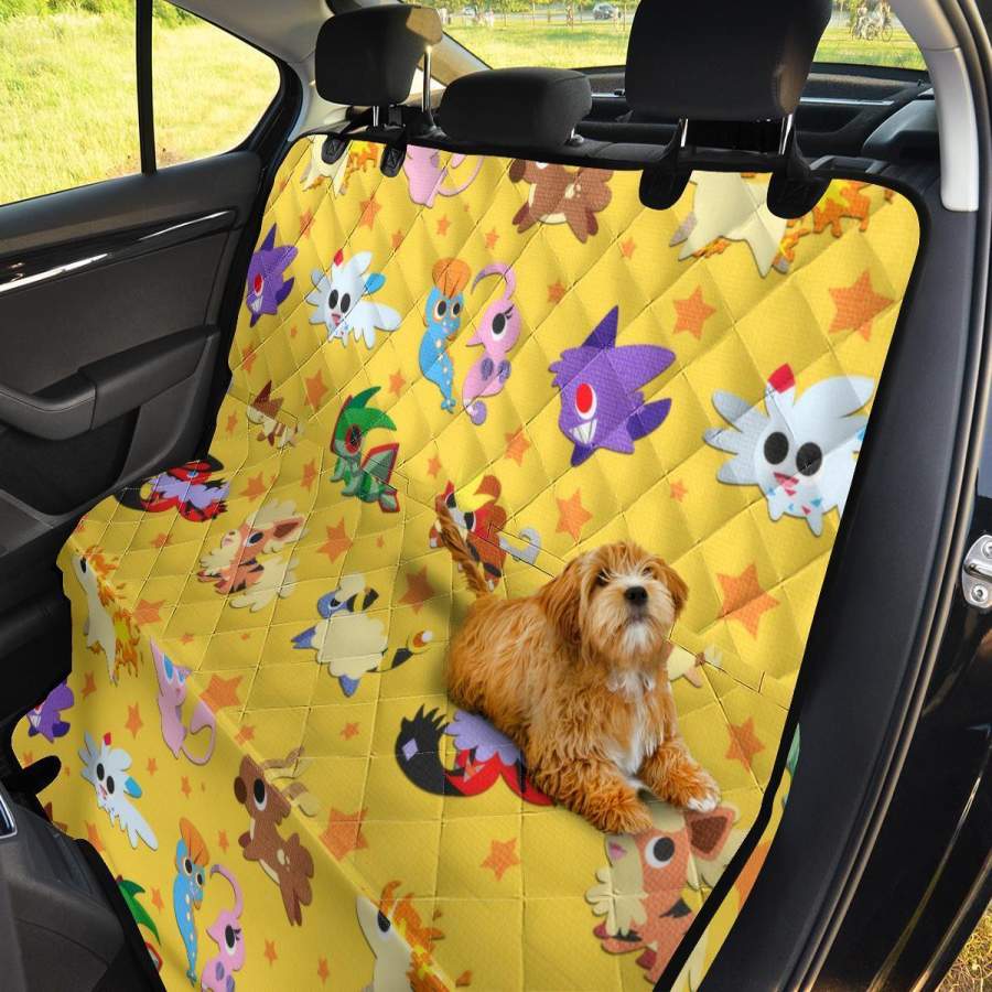 Pokemon Chibi Pattern Cute Yellow Pet Seat Cover