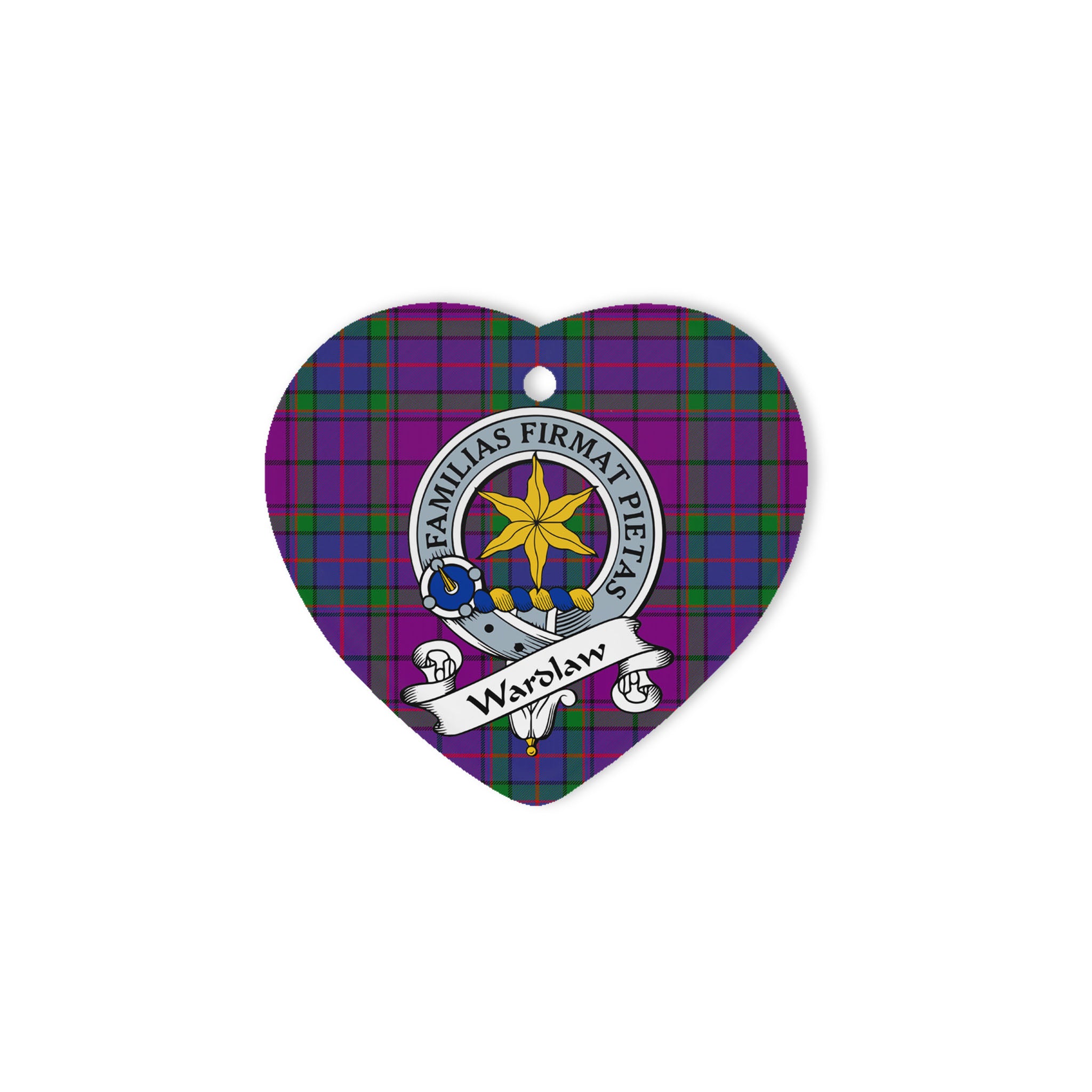 Wardlaw Scottish Clan Badge Plaid Ornament Gift. Christmas Tree Ornament Wardlaw Clan Tartan Ornament Great Christmas Ornaments Gift Heart Ornament