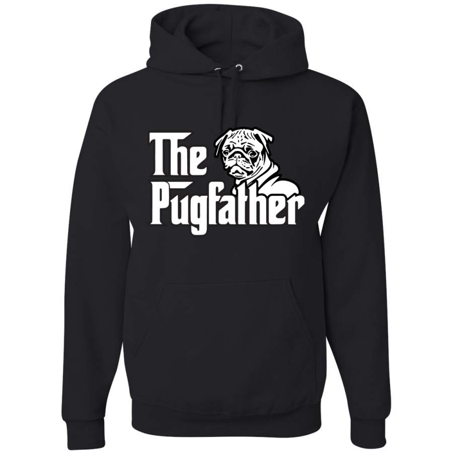 The Pugfather Animal Lover Graphic Hoodie Sweatshirt