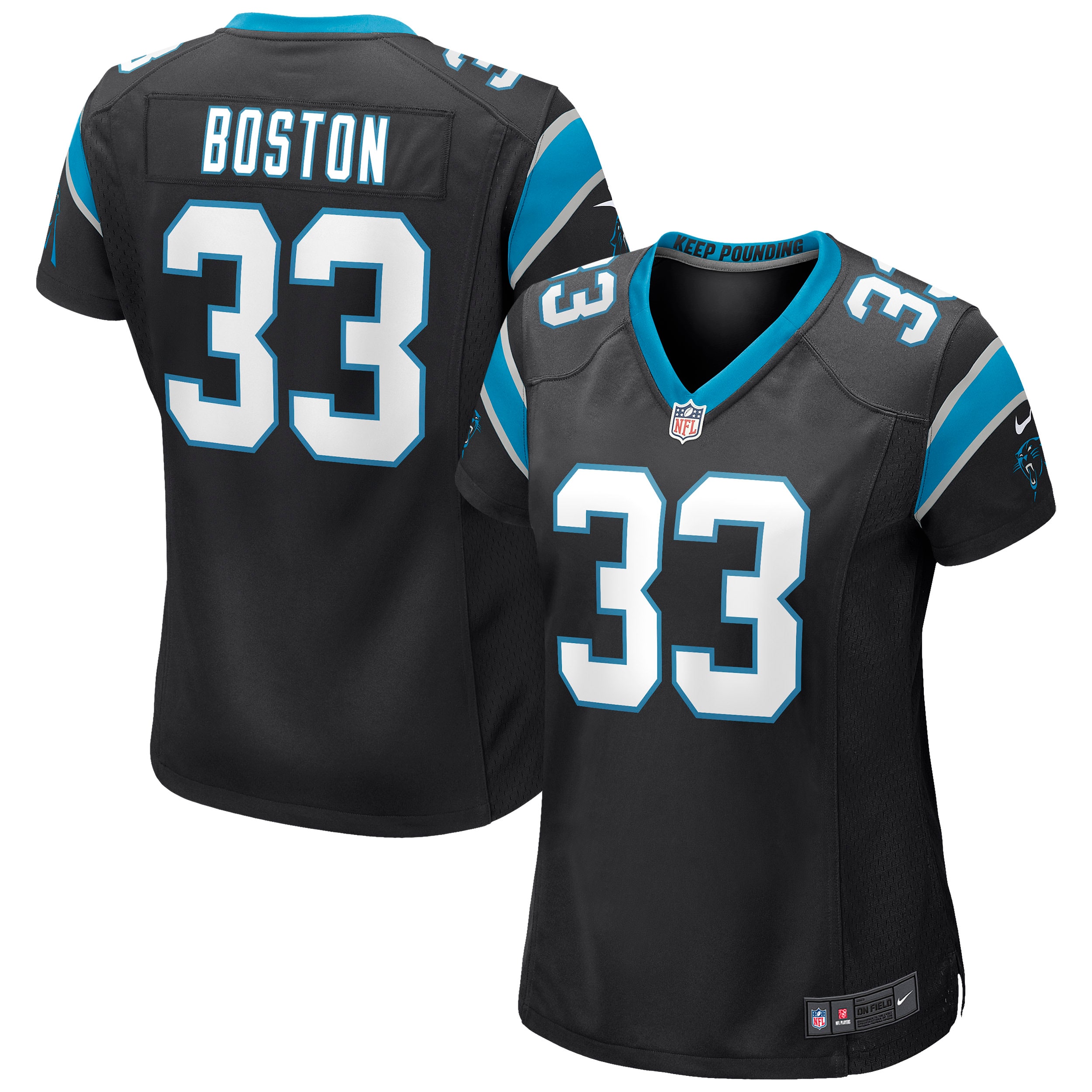 Tre Boston Carolina Panthers Women's Game Jersey – Black