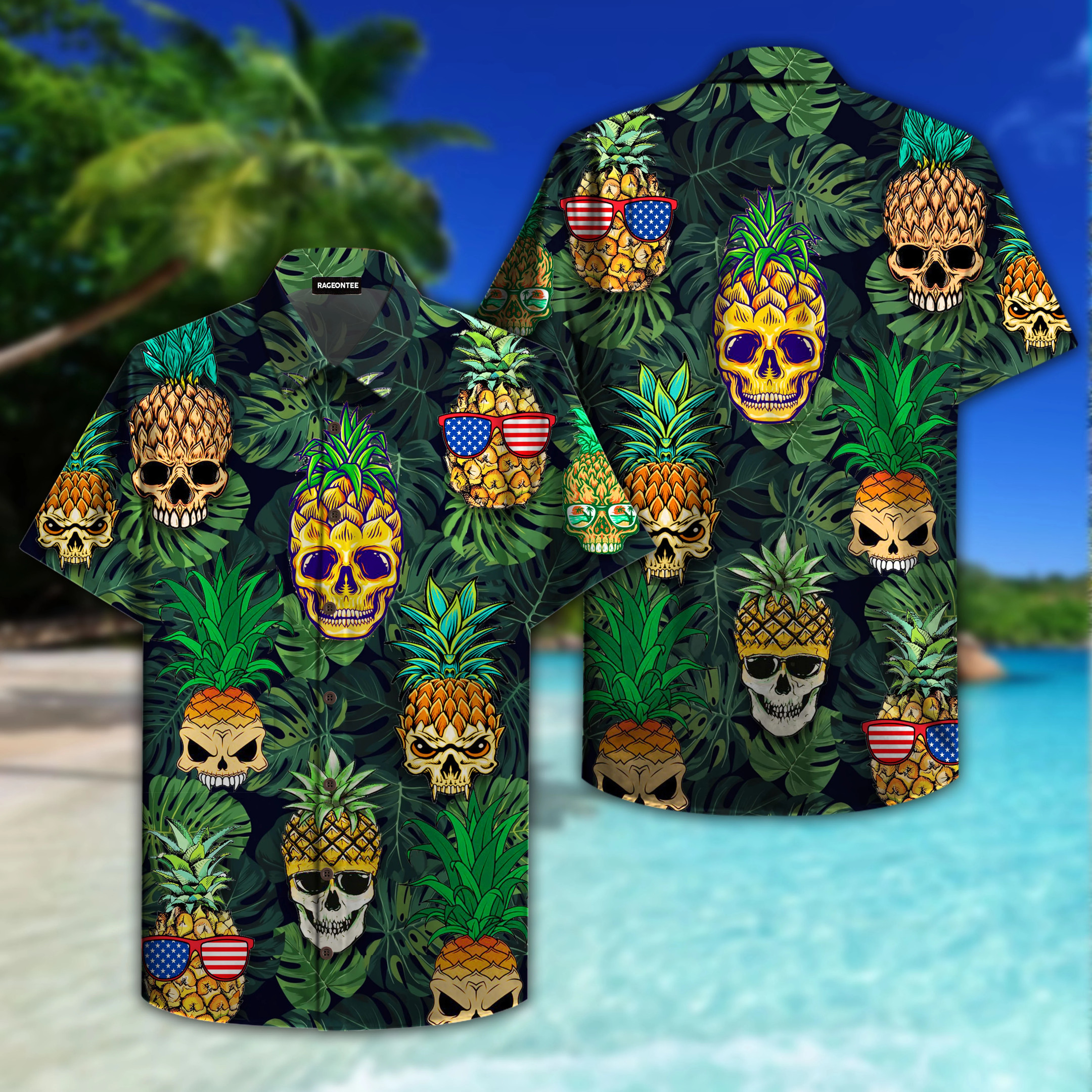 Skull Pineapple Hawaii Shirt Unisex Adult Ha35054