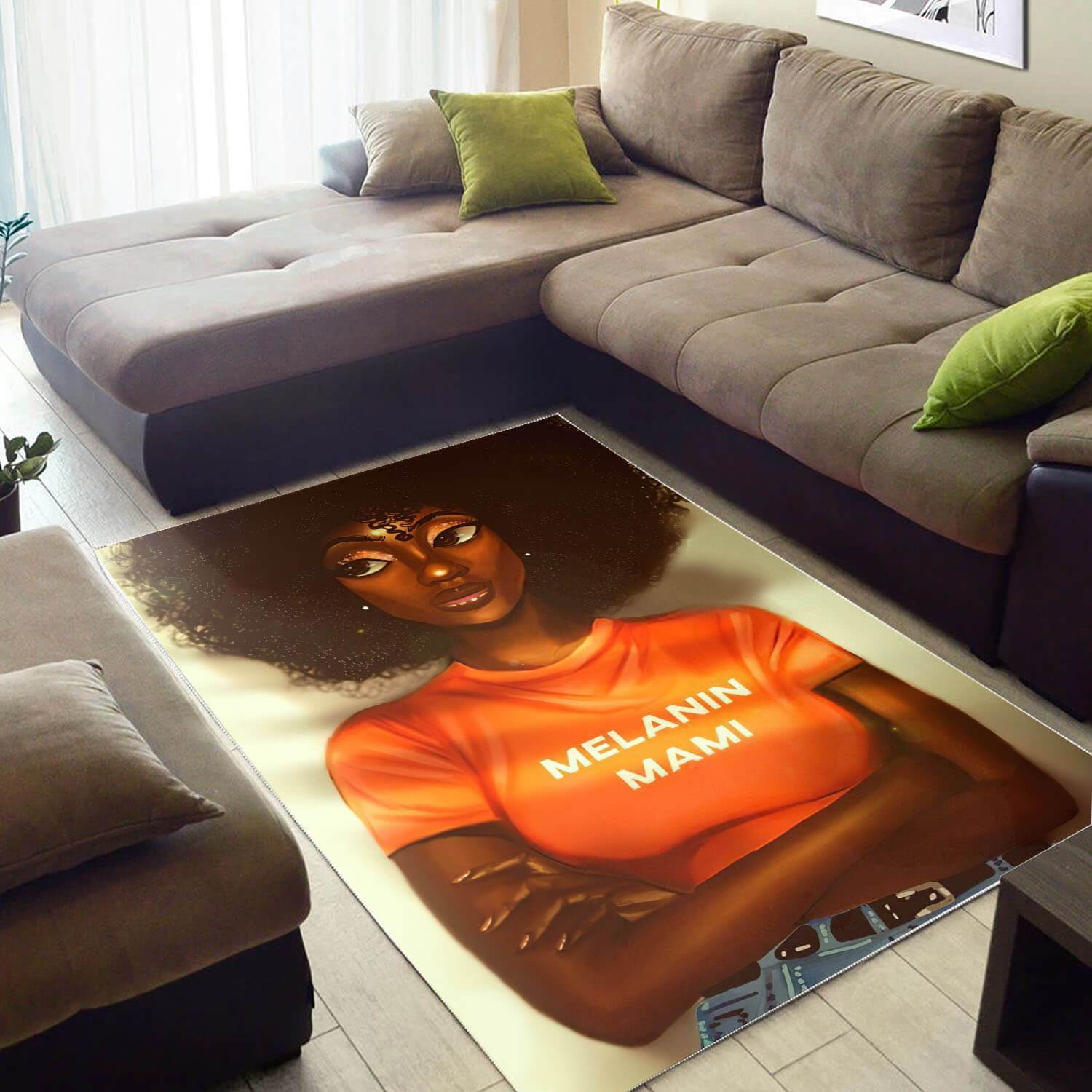 Afrocentric Rugs Beautiful Melanin Poppin Girl African Design Floor Rug Afrocentric Decorating Ideas WBG08953