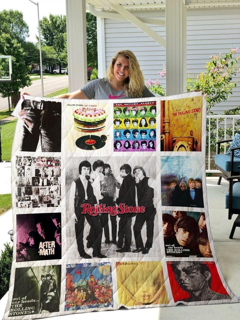 The Rolling Stones 3D Quilt Blanket, Fleece Blanket