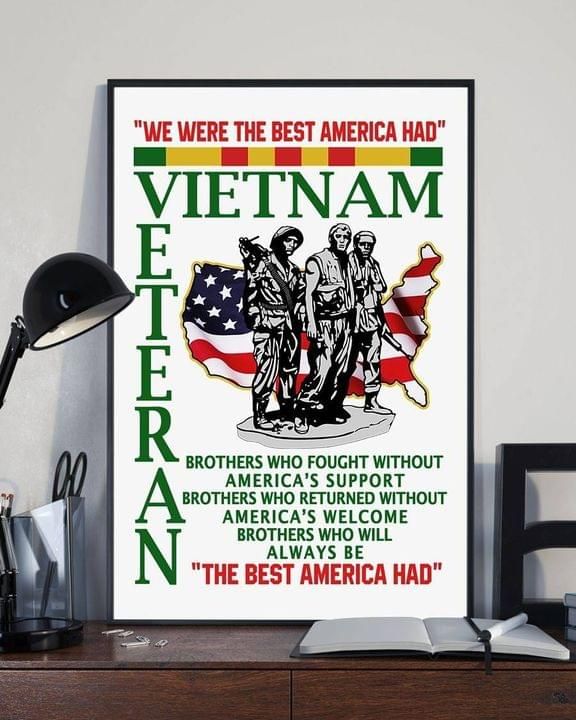 We were best american had vietnam veteran poster canvas