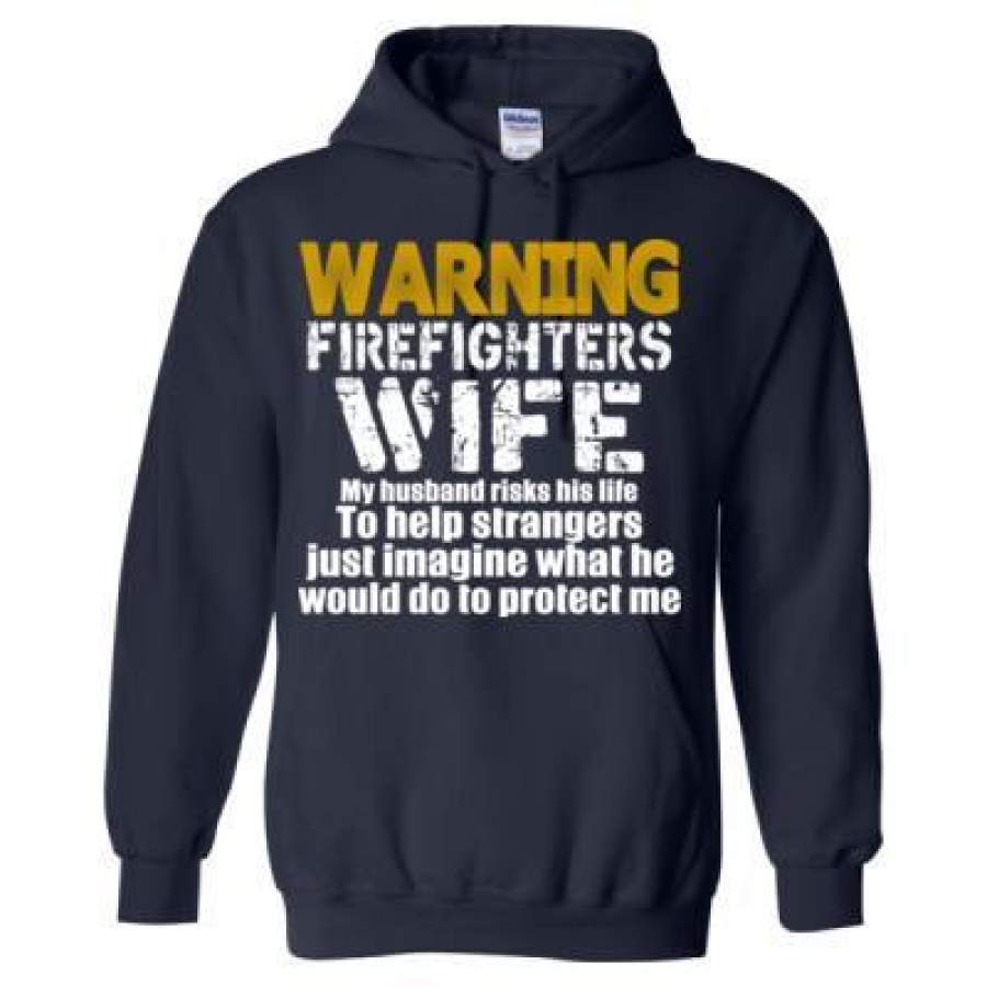 AGR Warning Firefighters Wife – Heavy Blend™ Hooded Sweatshirt