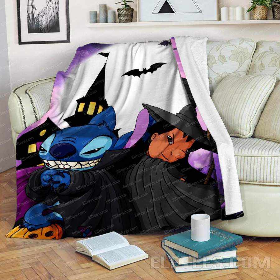 Stitch and Lilo Halloween Fleece Blanket – STH02