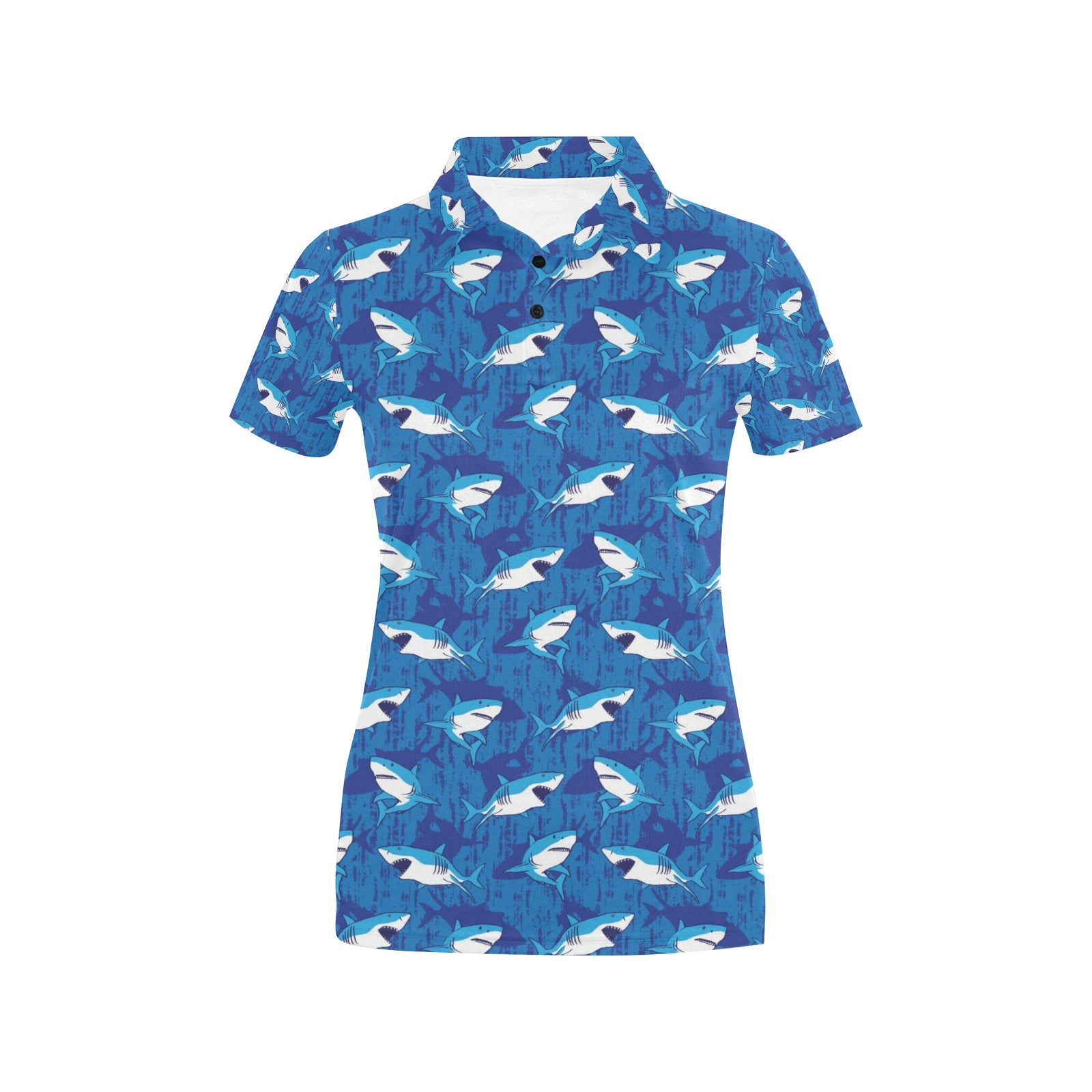 Shark Print Design Lks308 Women’S Polo Shirt