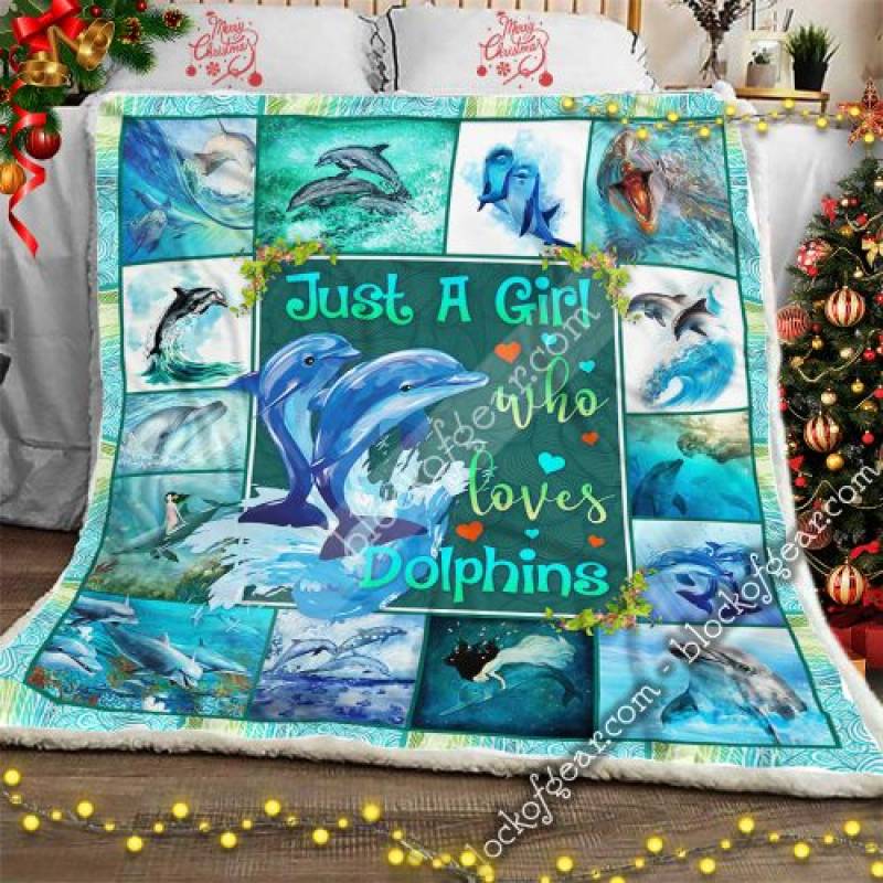 Just A Girl Who Loves Dolphins Sofa Blanket NH257 Block Of Gear™