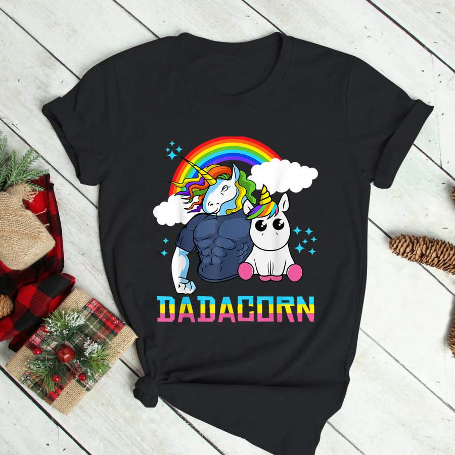 Dadacorn Shirts for Men Papa Christmas Gift T-Shirt