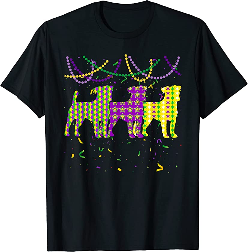 Mardi Gras Jack Russell Terrier Dog Festival Puppy Dog Lover T-Shirt