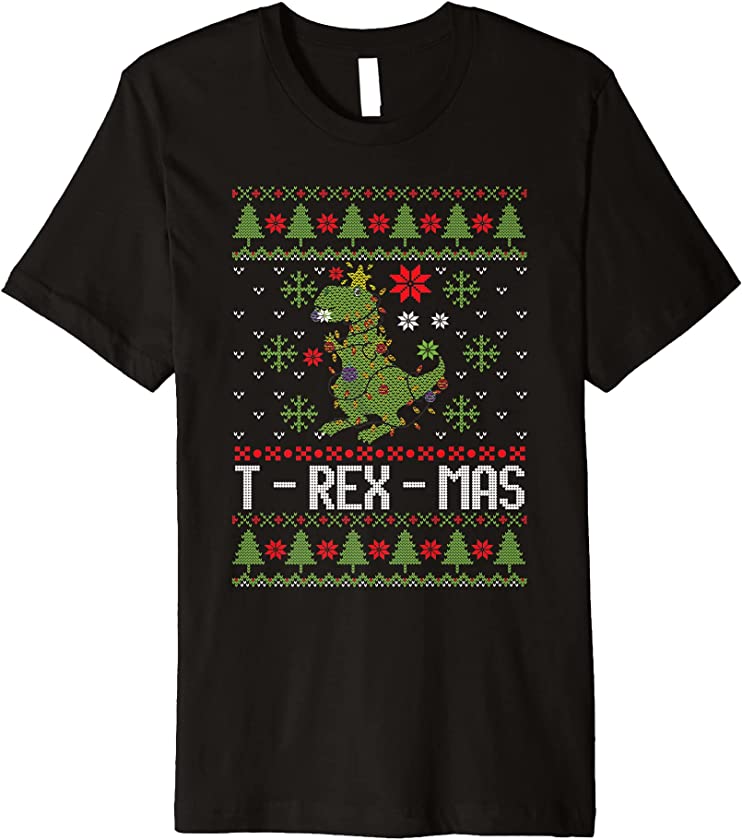 T-Rex-Mas Ugly Christmas Premium T-Shirt