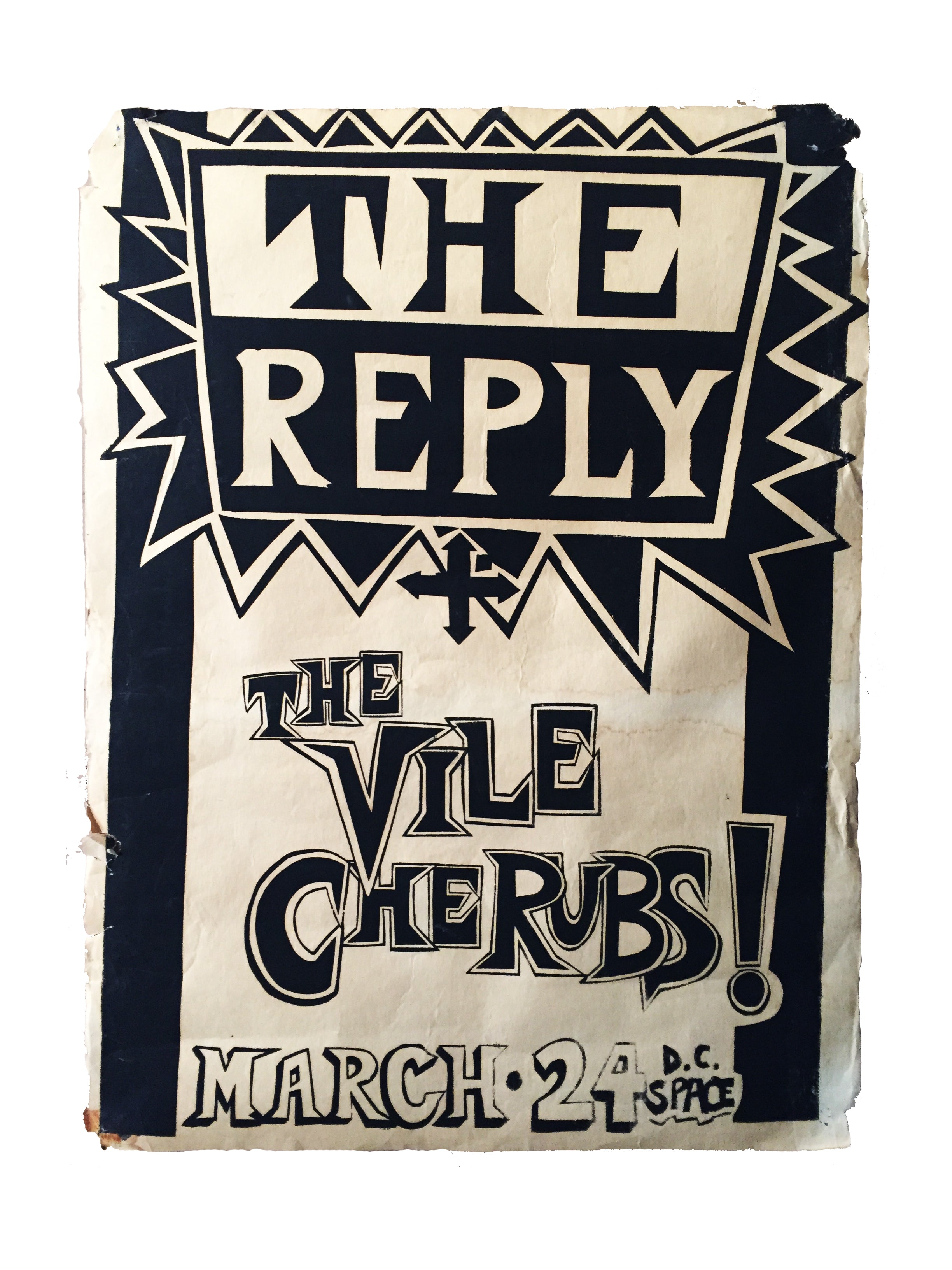 Vintage The Reply And Vile Cherubs “Show” Screen Printed Poster