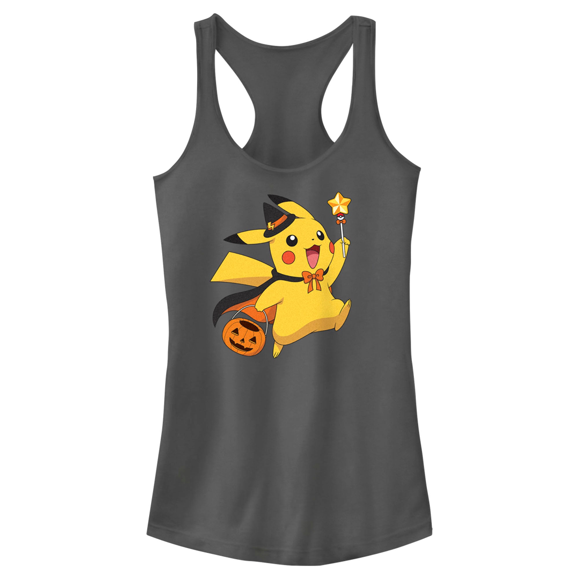 Junior’S Pokemon Halloween Pikachu Wizard Racerback Tank Top