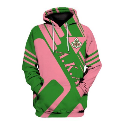 Aka Pearl Symbol Aka Girl Aka Pink And Green Pattern Sweatshirt Hoodie