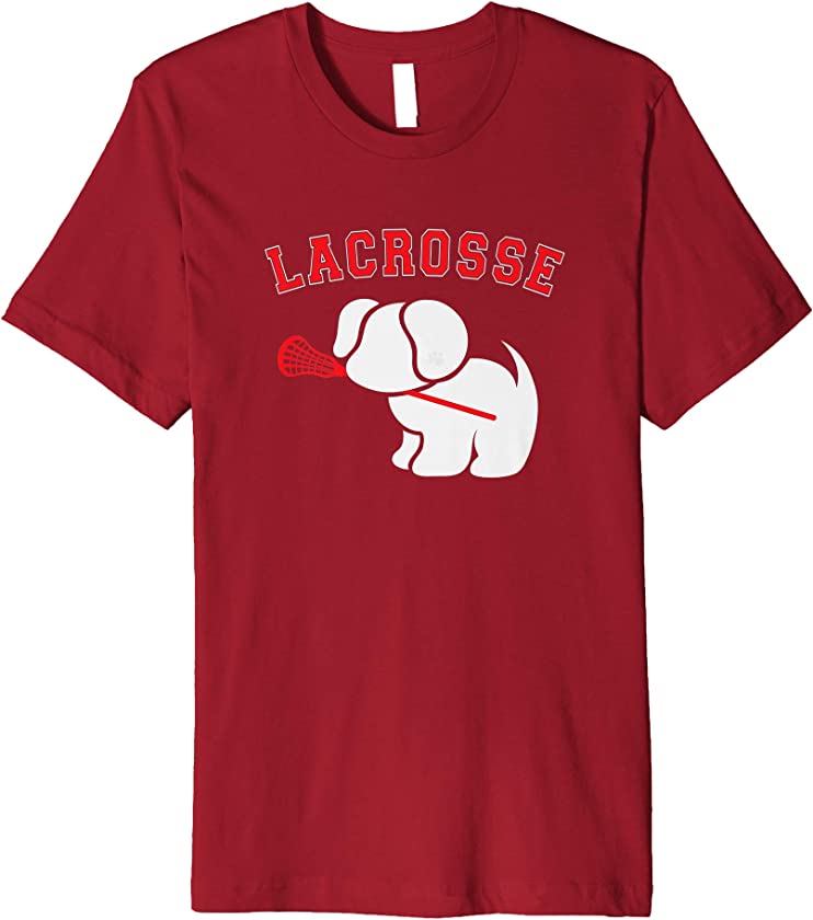 Waffles the Dog – Lacrosse Shirt Girls Boy Puppy Stick Mouth