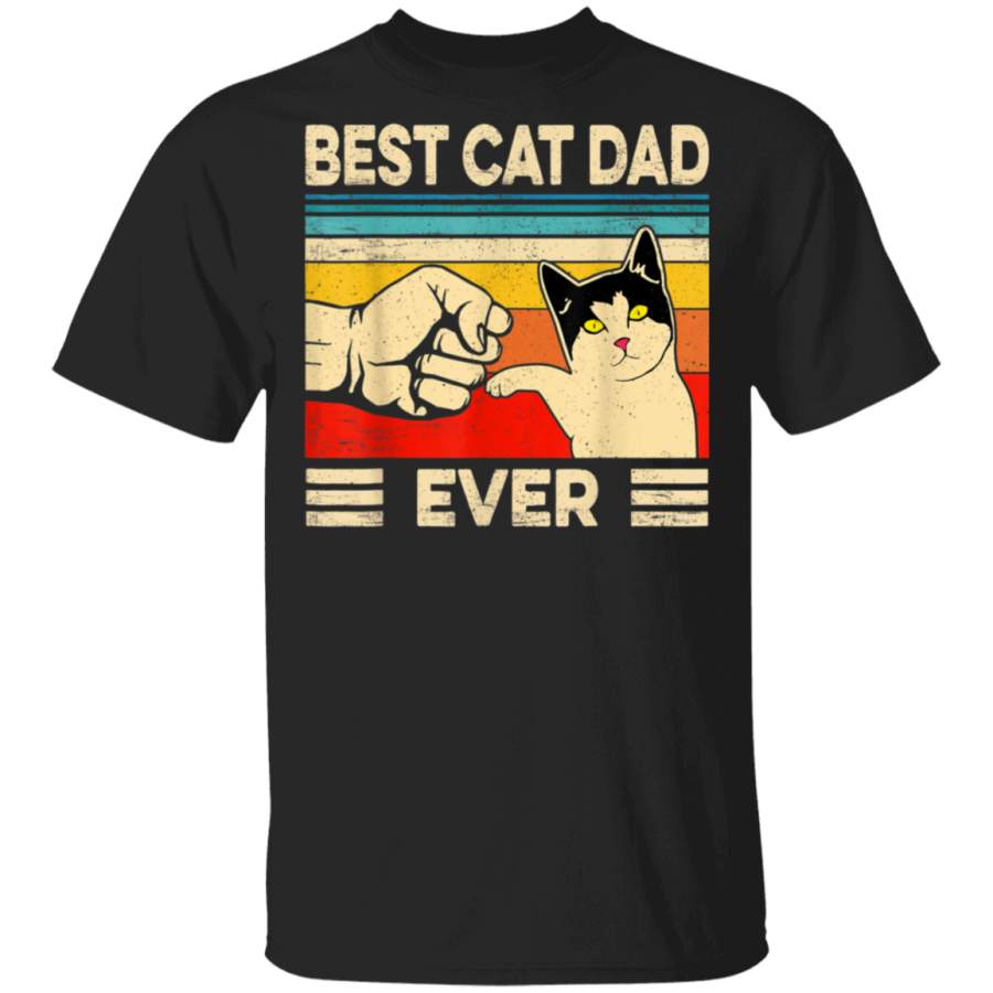 Best Cat Dad Ever Funny Cat Dad Father Vintage Gift T- G500 Gildan 5.3 oz. T-Shirt