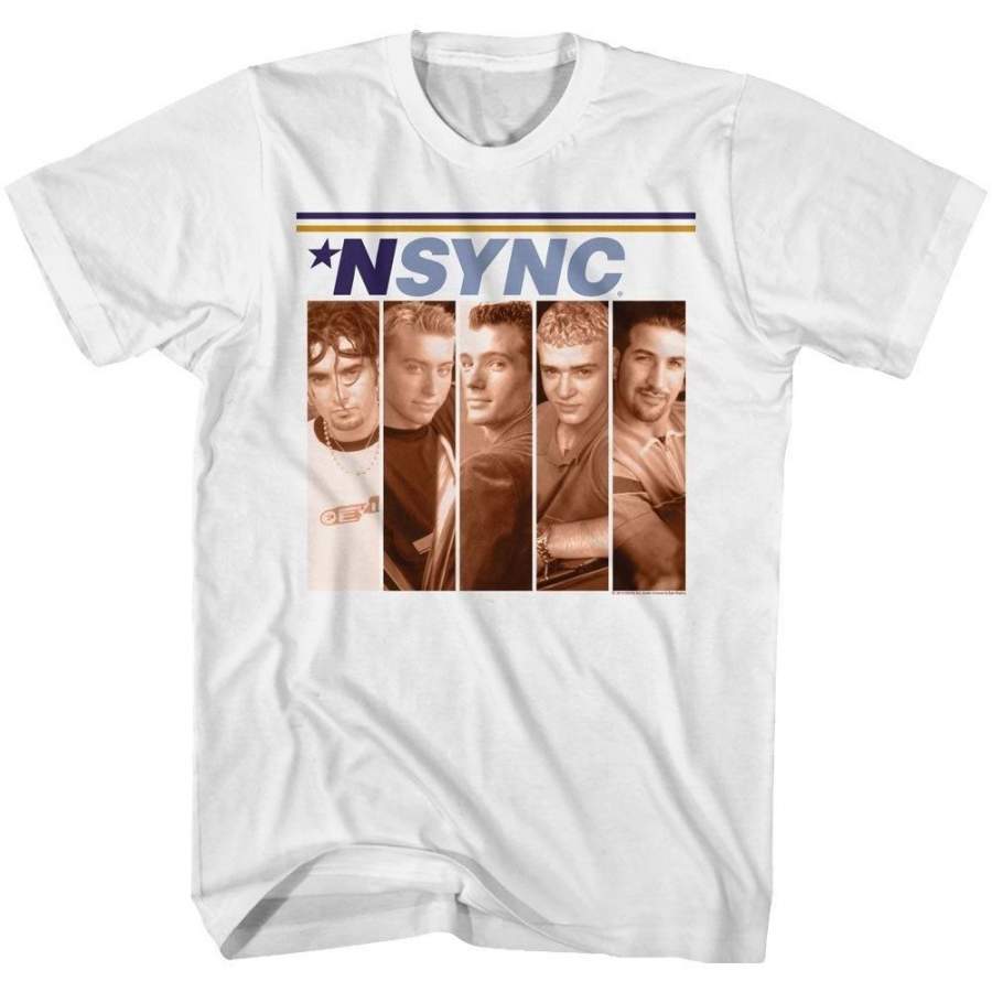 Nsync T Shirt boxes Adult Short Sleeve