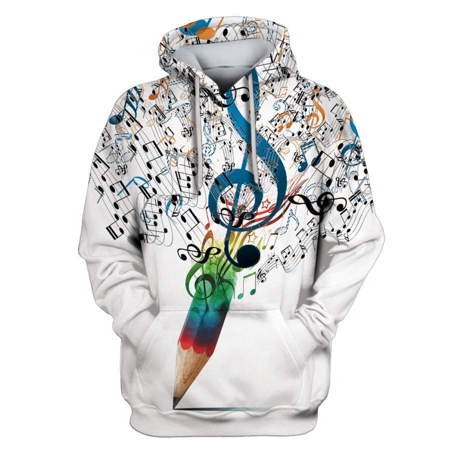 Color pencil with music Custom T-shirt – Hoodies Apparel