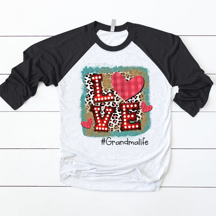 Valentine Love Shirt Grandma Heart Shirt Baseball