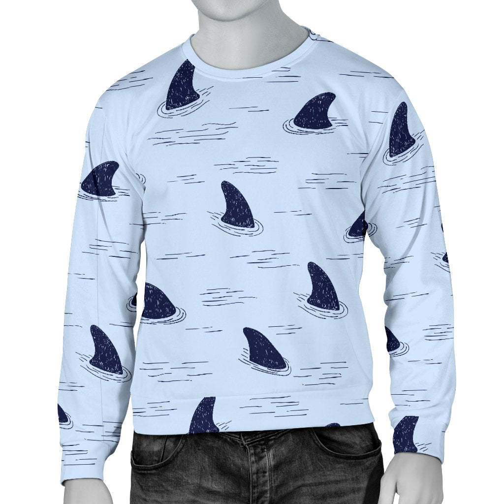 Shark Fin Men Crewneck Sweatshirt