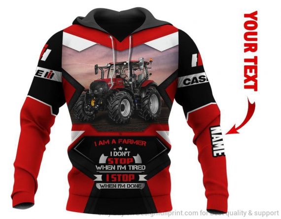 Case Ih Tractor Gifts Hoodie Agrimotor I Am A Farmer Hoodie Set For Adult And Kid Personalized Unisex Hoodie Hg