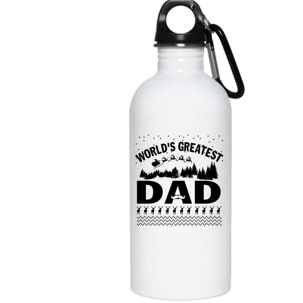 World’S Greatest Dad 20 Oz Stainless Steel Bottle,Christmas Gift For Dad Outdoor Sports Water Bottle