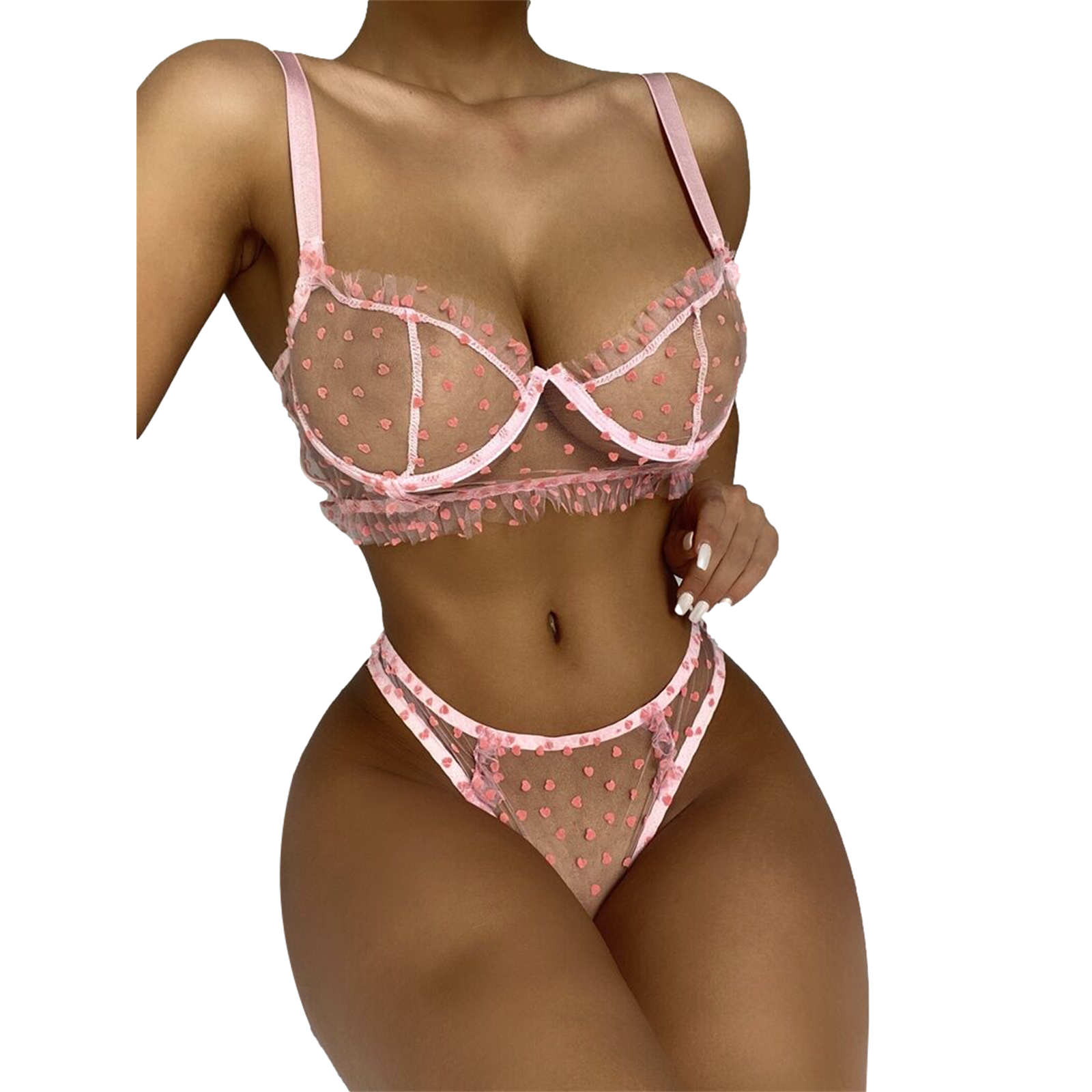 Women Sexy Lingerie Mesh Perspective Lace Seamless Bra Brief Sets Sexy Underwear Set Sensual Lingerie Erotic Sex Costume alx