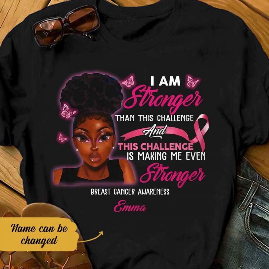 Personalized Challenge Me Breast Cancer BWA T Shirt AG101 28O58