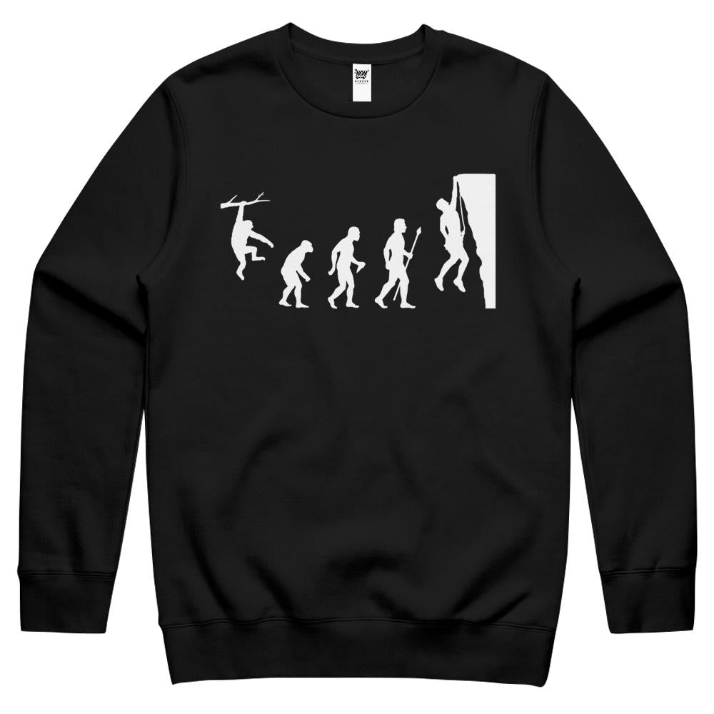 Funny Rock Climbing Evolution Crewneck Sweatshirt Crewneck Sweatshirt